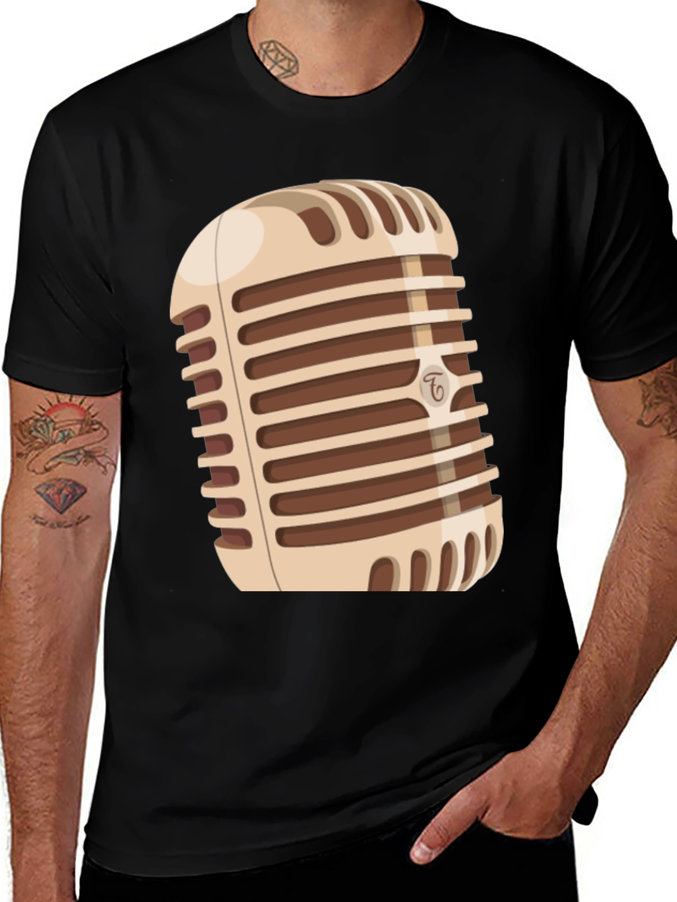 Retro Microphone Graphic Tee