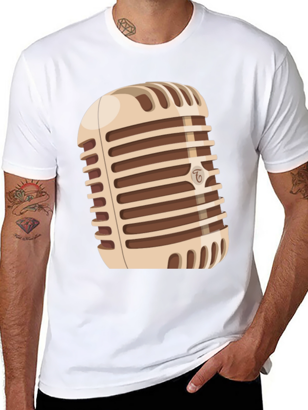 Retro Microphone Graphic Tee
