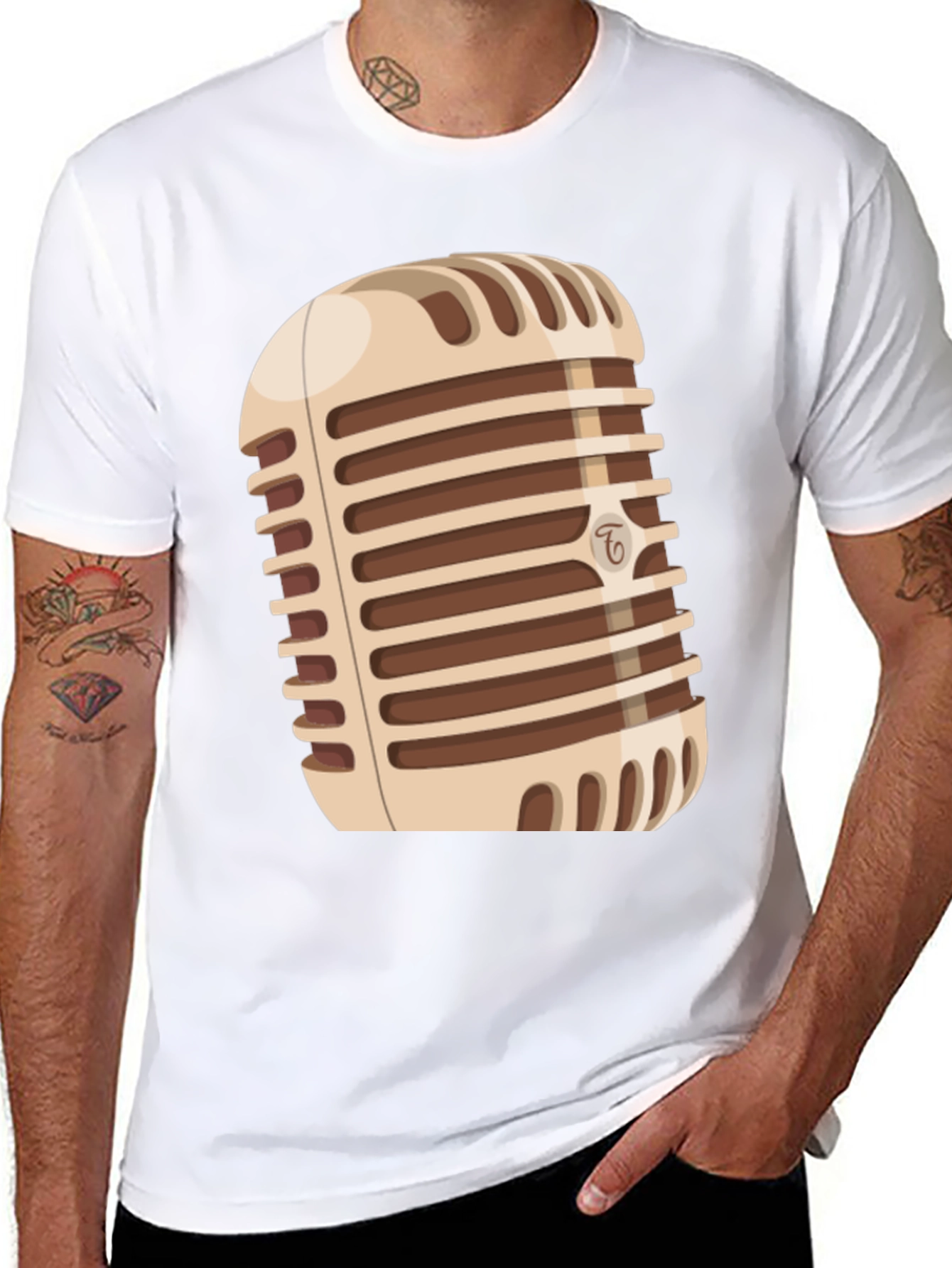 Retro Microphone Graphic Tee