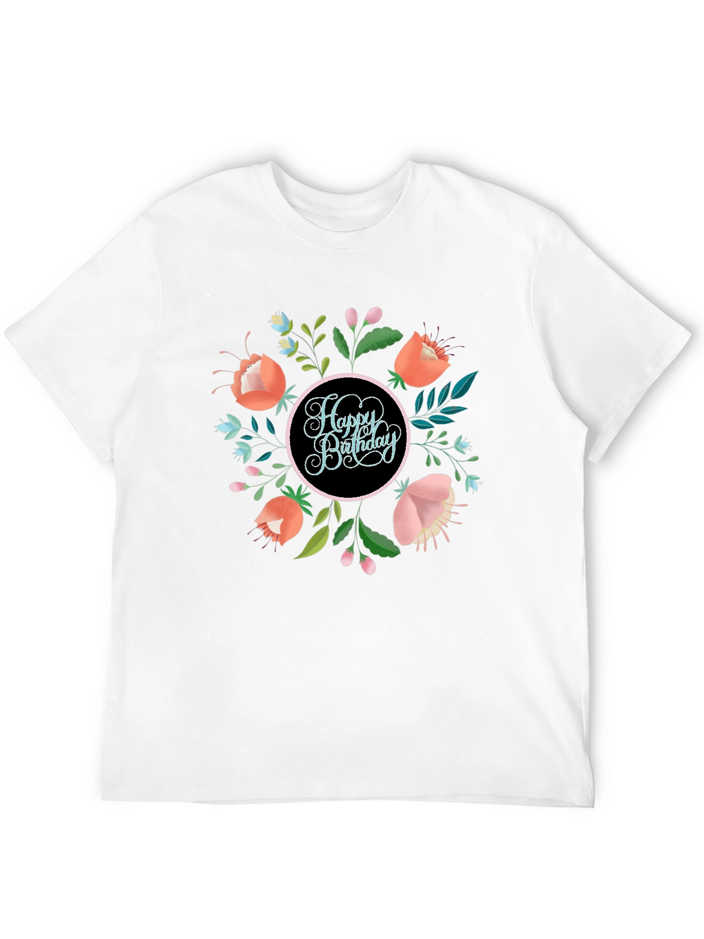 Happy Birthday Floral Graphic Tee