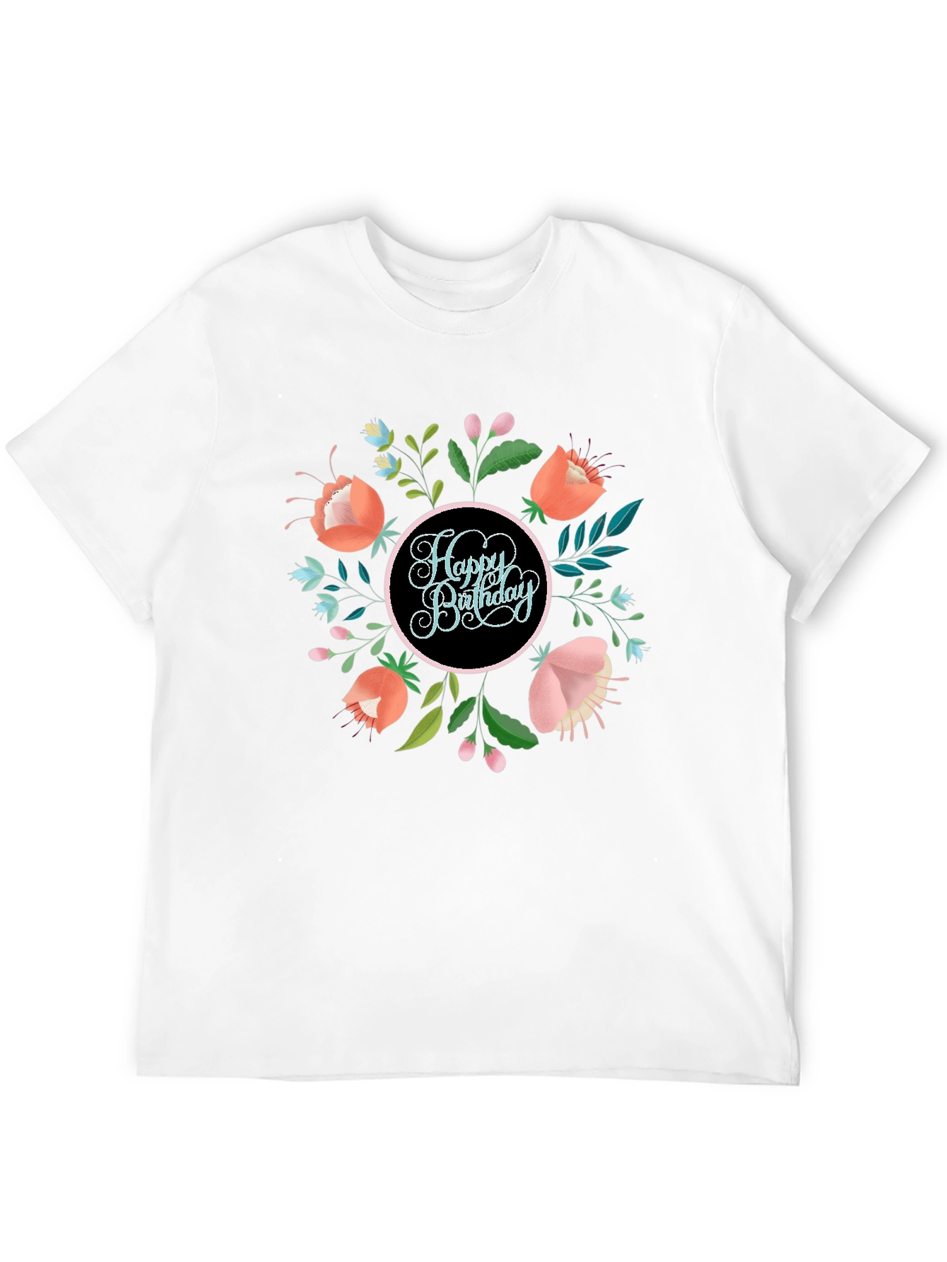 Happy Birthday Floral Graphic Tee