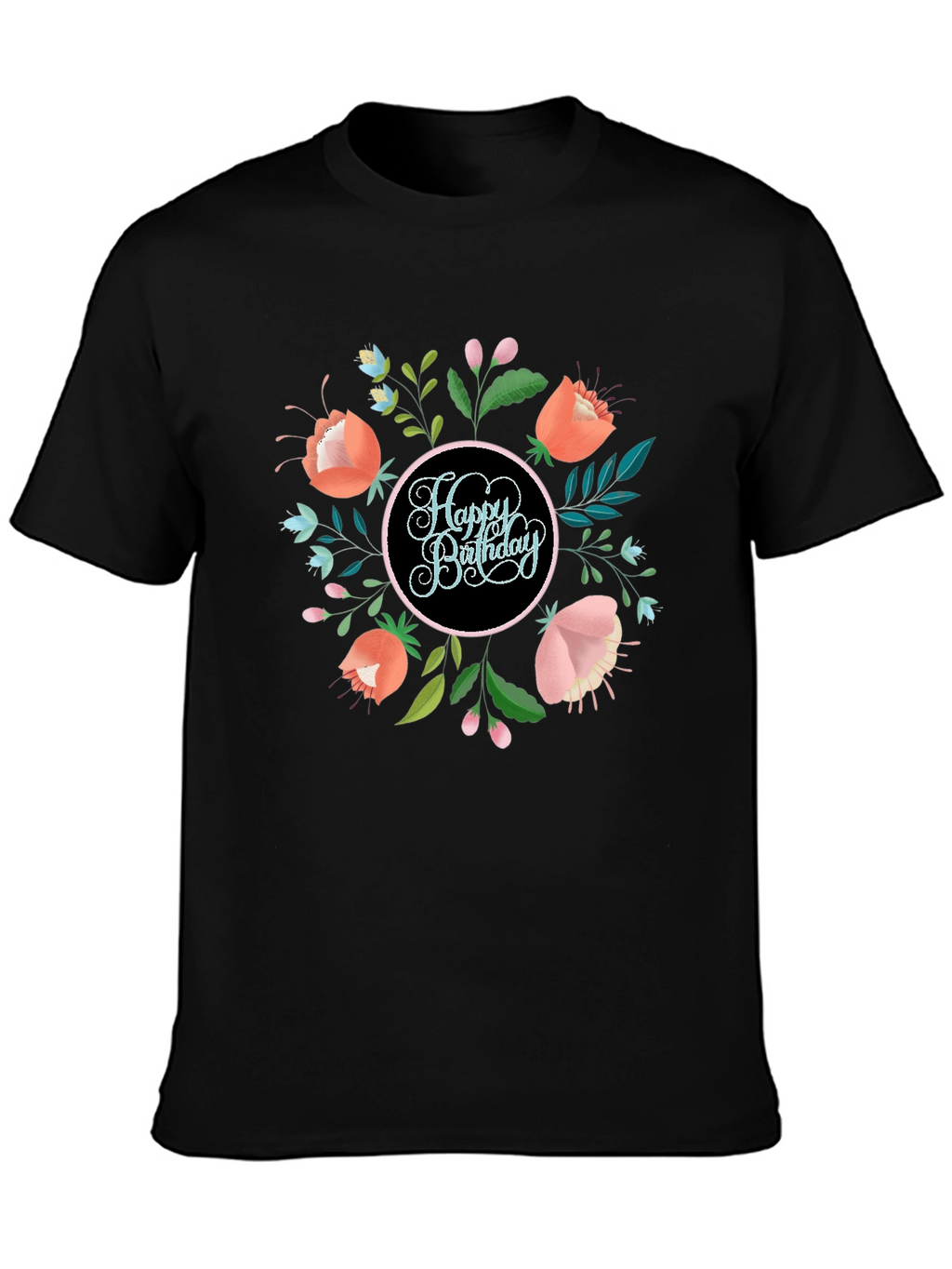 Happy Birthday Floral Graphic Tee