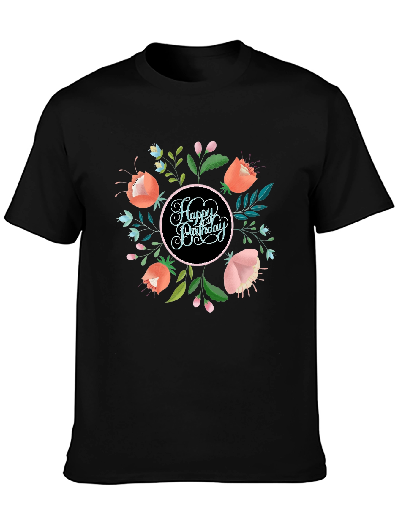 Happy Birthday Floral Graphic Tee