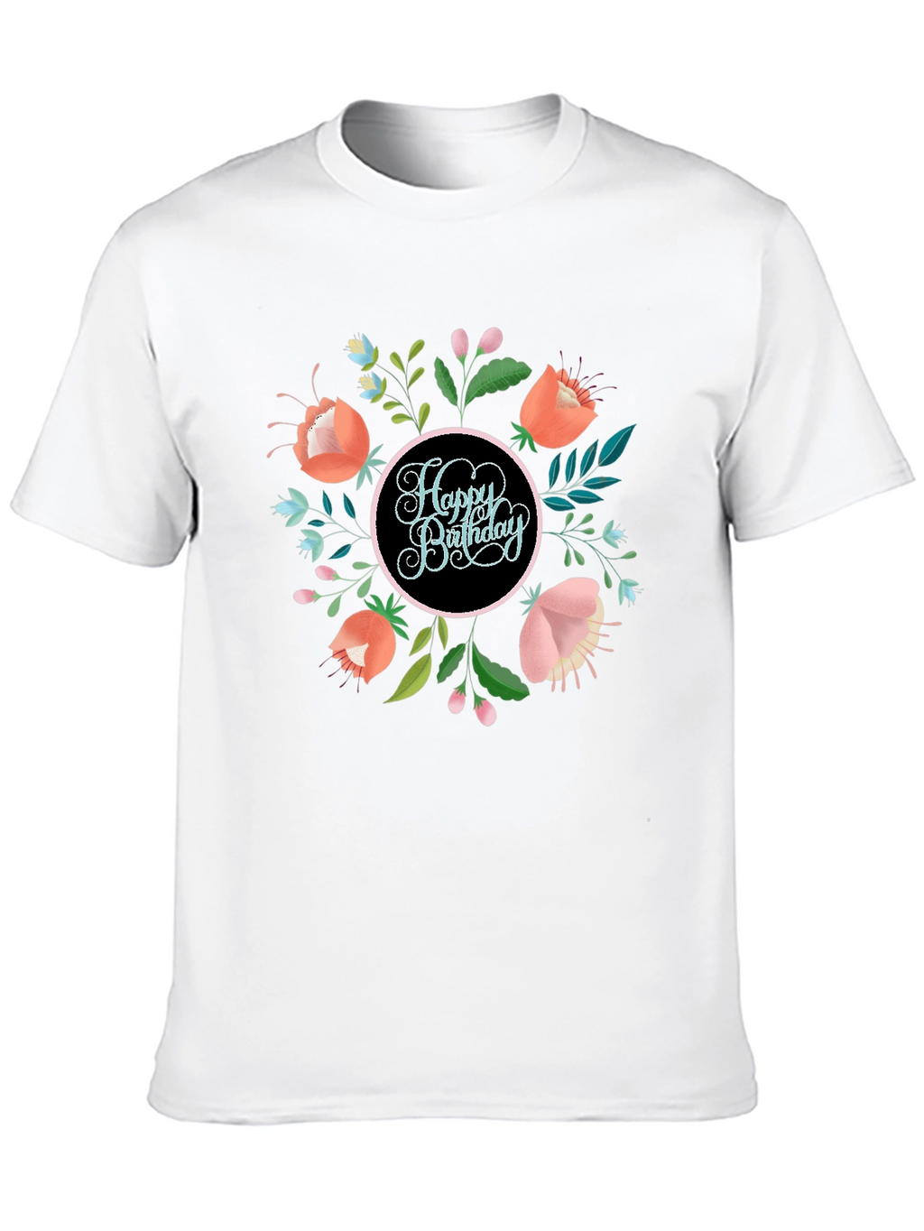 Happy Birthday Floral Graphic Tee