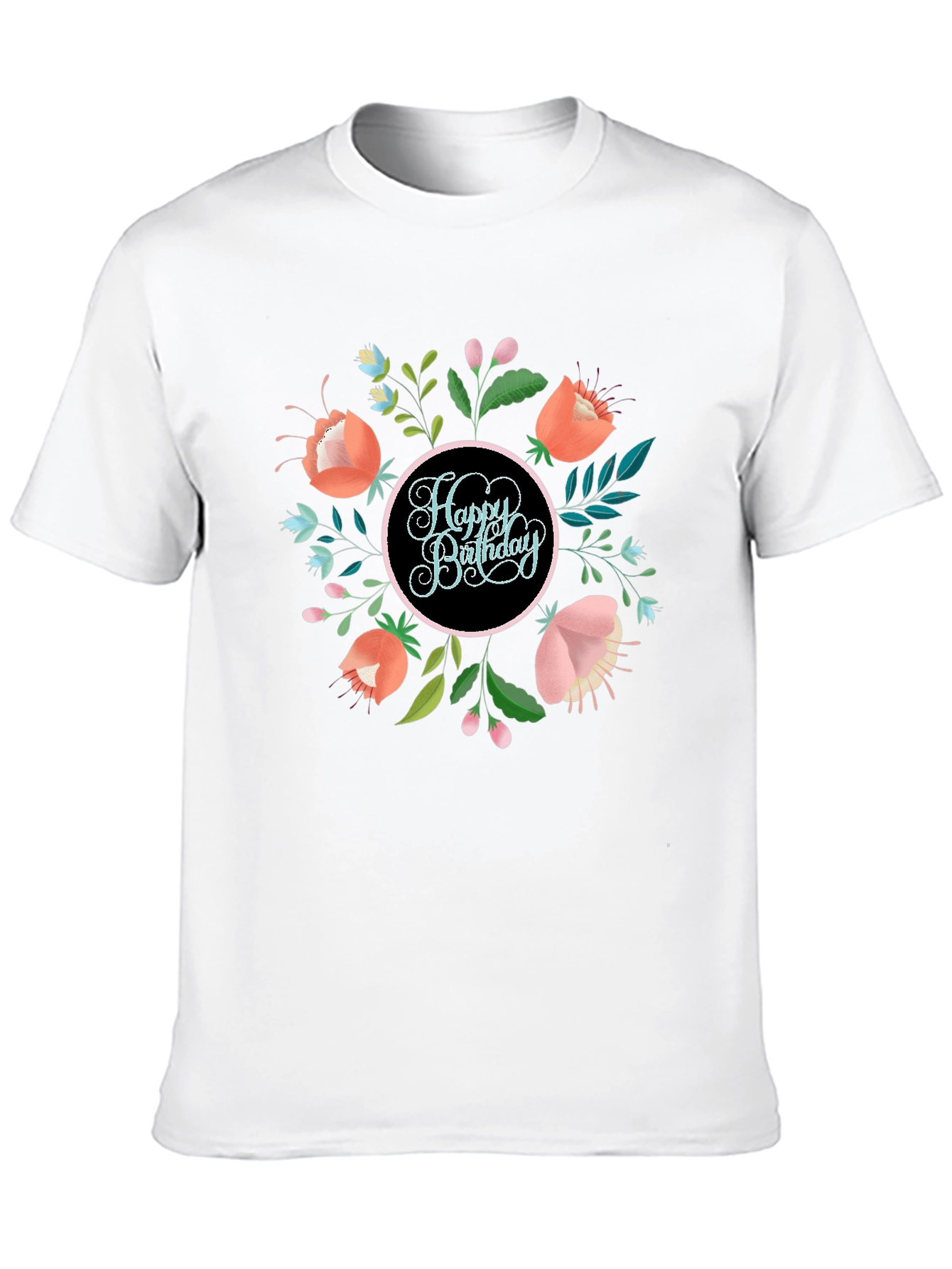 Happy Birthday Floral Graphic Tee
