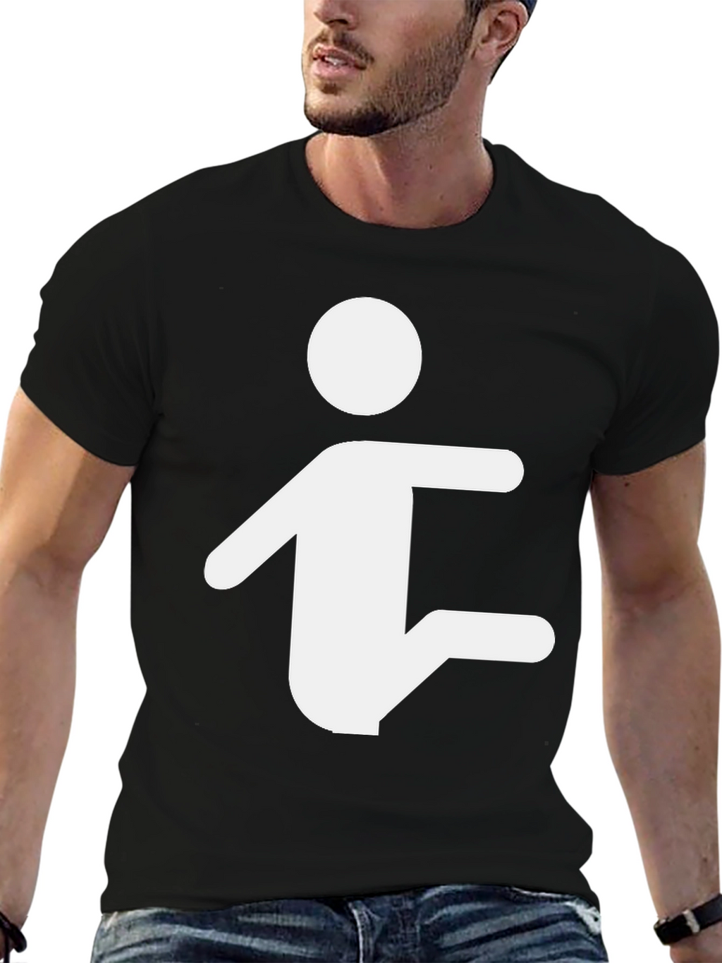Stick Figure Yoga Pose Graphic T-Shirt