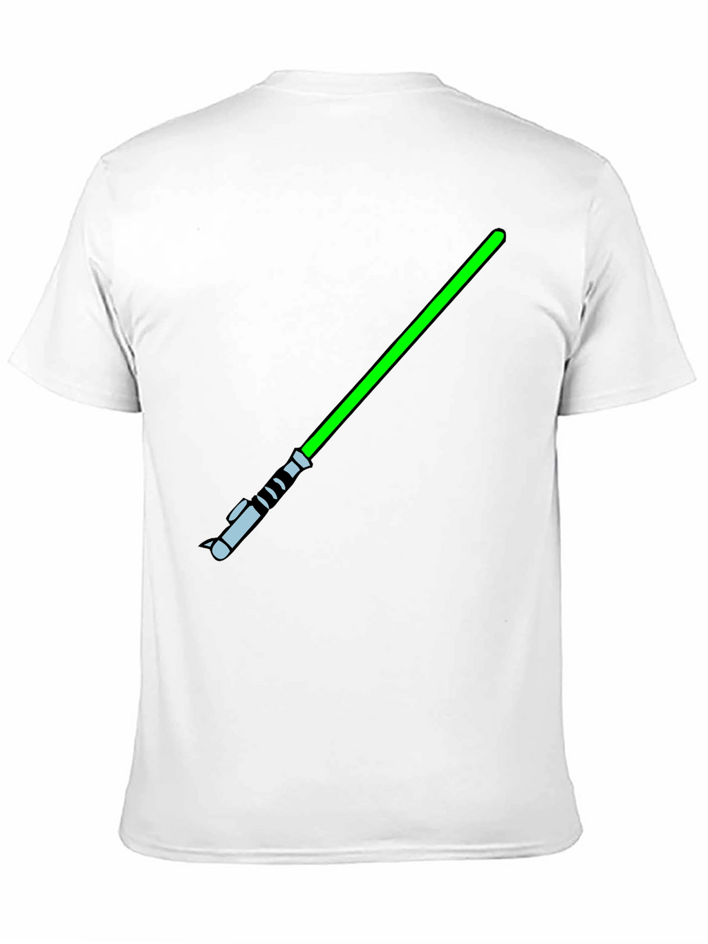 Green Lightsaber Black T-Shirt