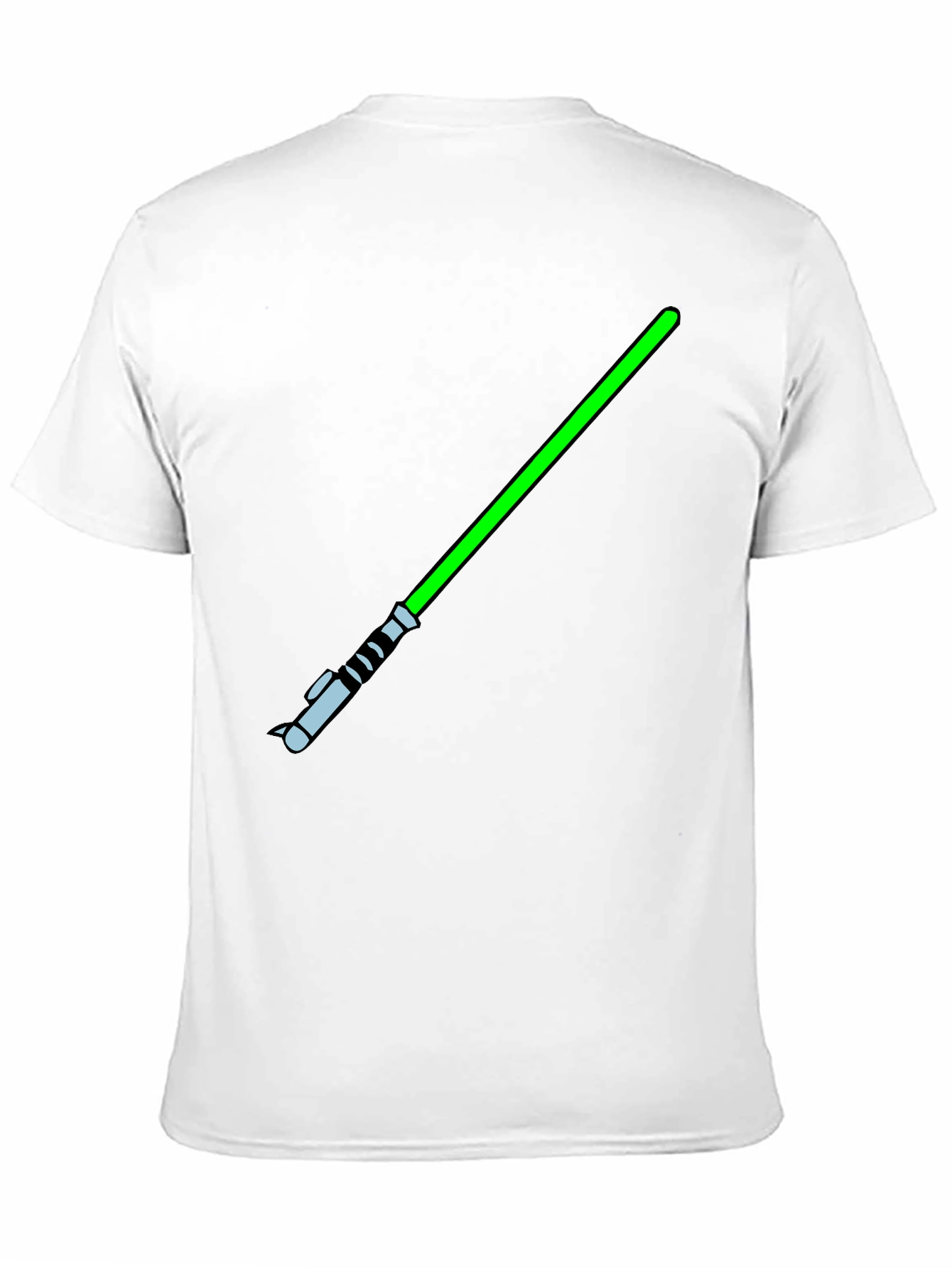 Green Lightsaber Black T-Shirt