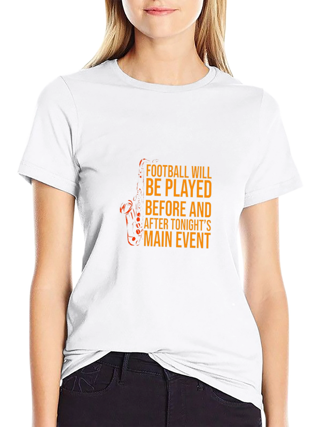 Football Saxophone Graphic Tee