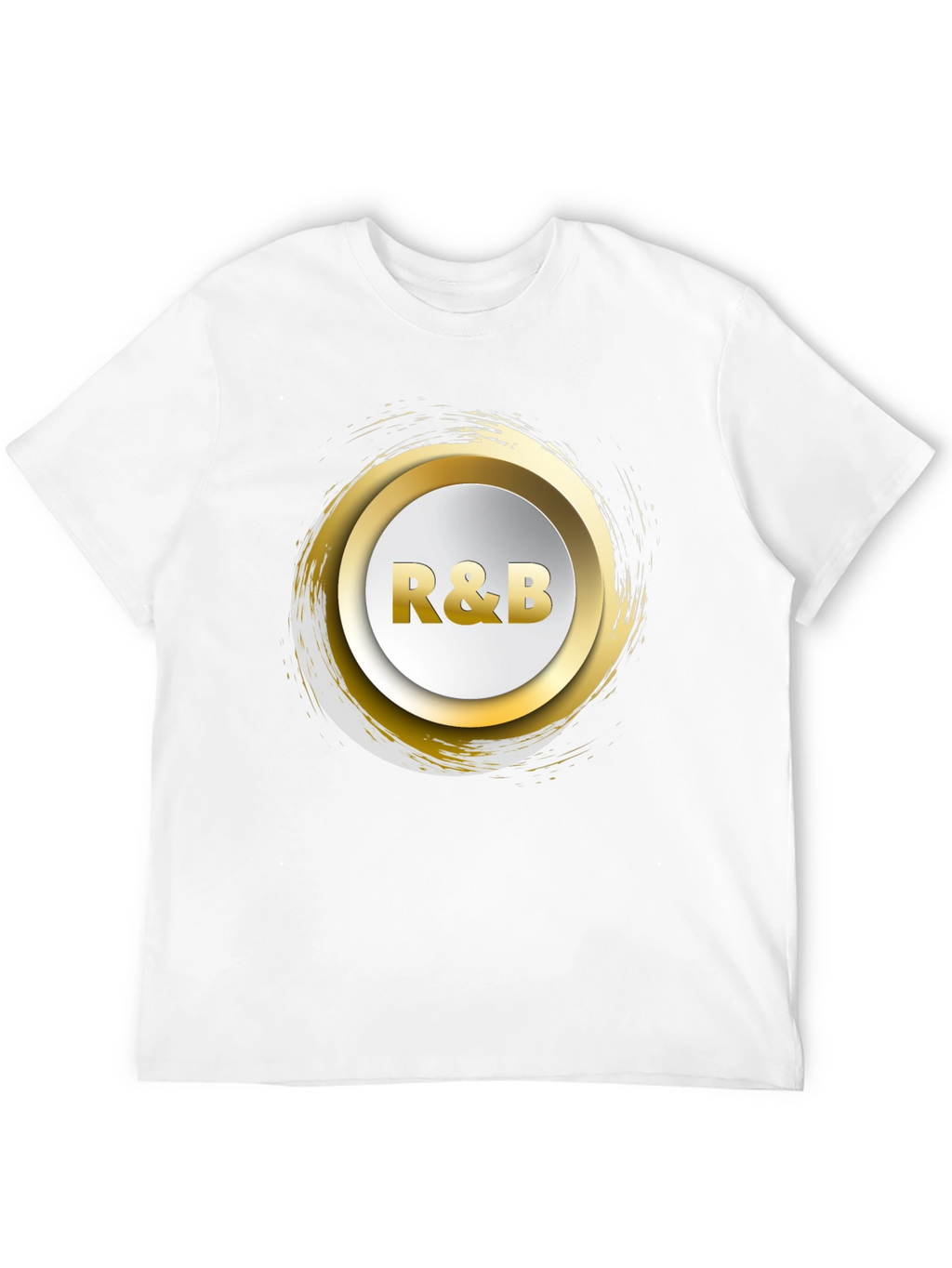 R&B Graphic Tee - Gold Accent Black T-Shirt