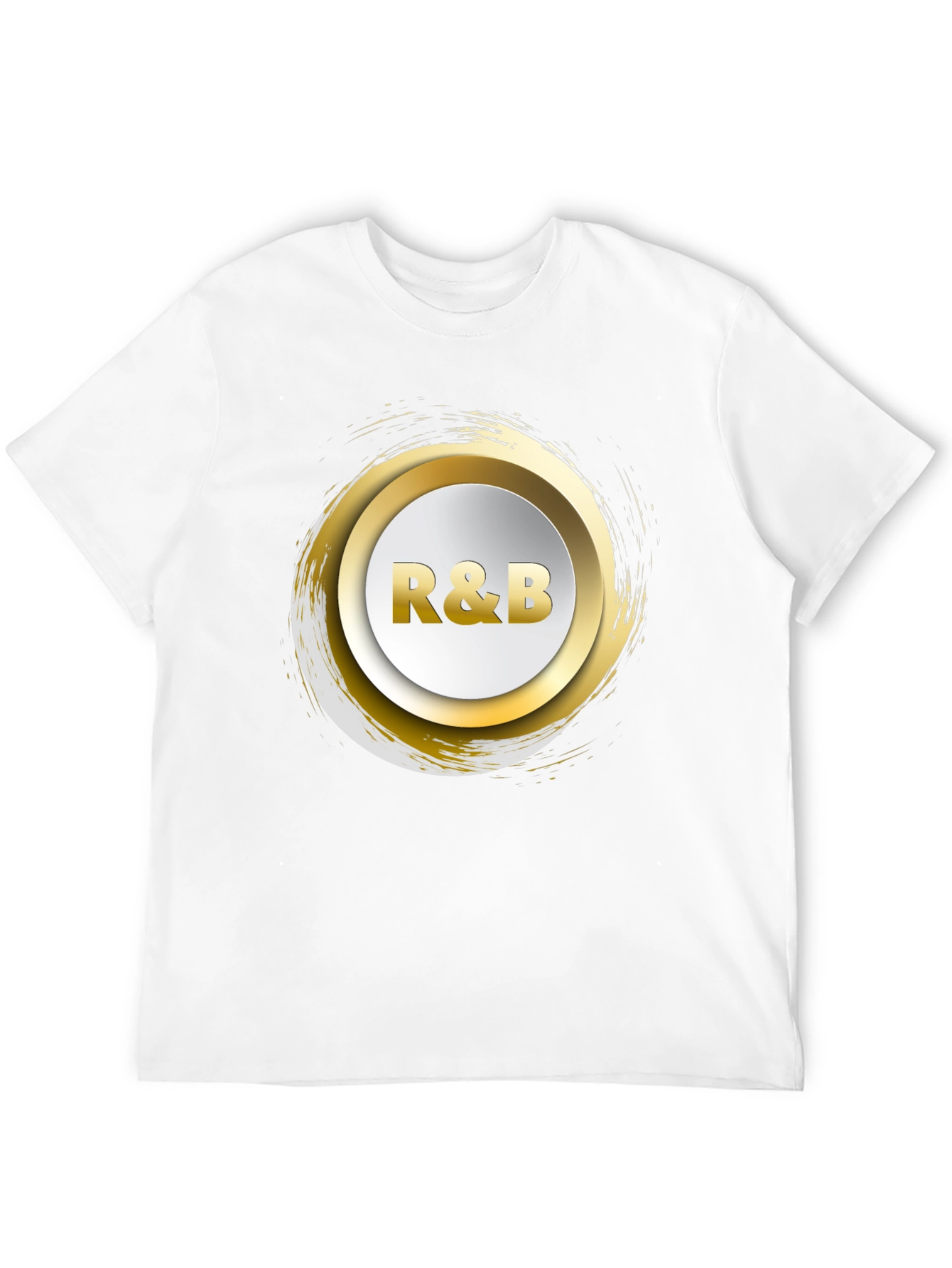 R&B Graphic Tee - Gold Accent Black T-Shirt