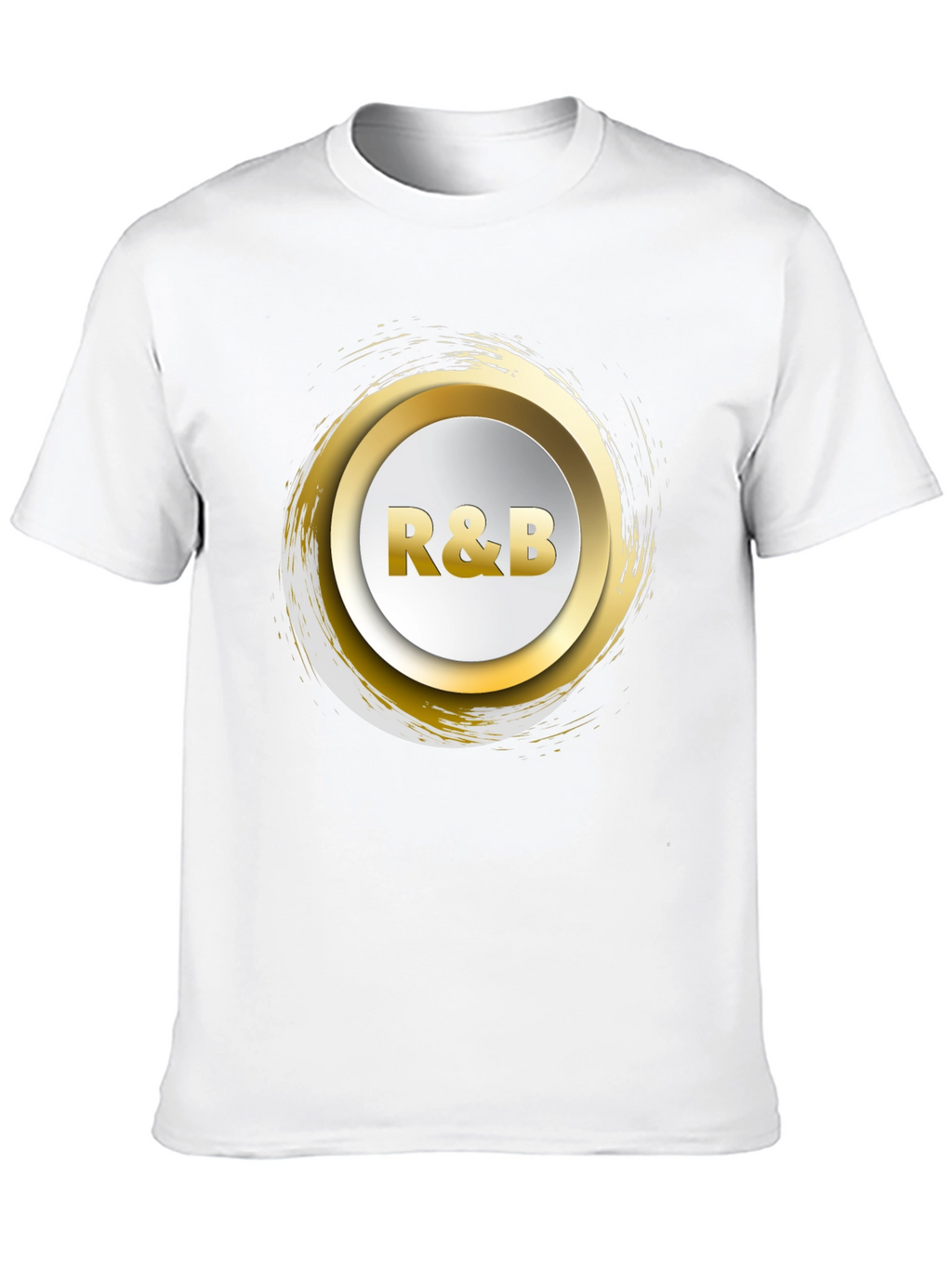 R&B Graphic Tee - Gold Accent Black T-Shirt