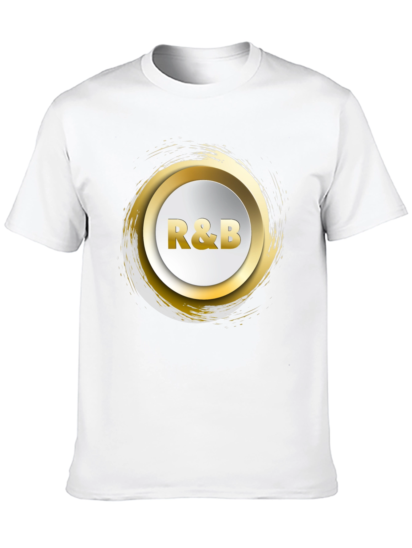 R&B Graphic Tee - Gold Accent Black T-Shirt