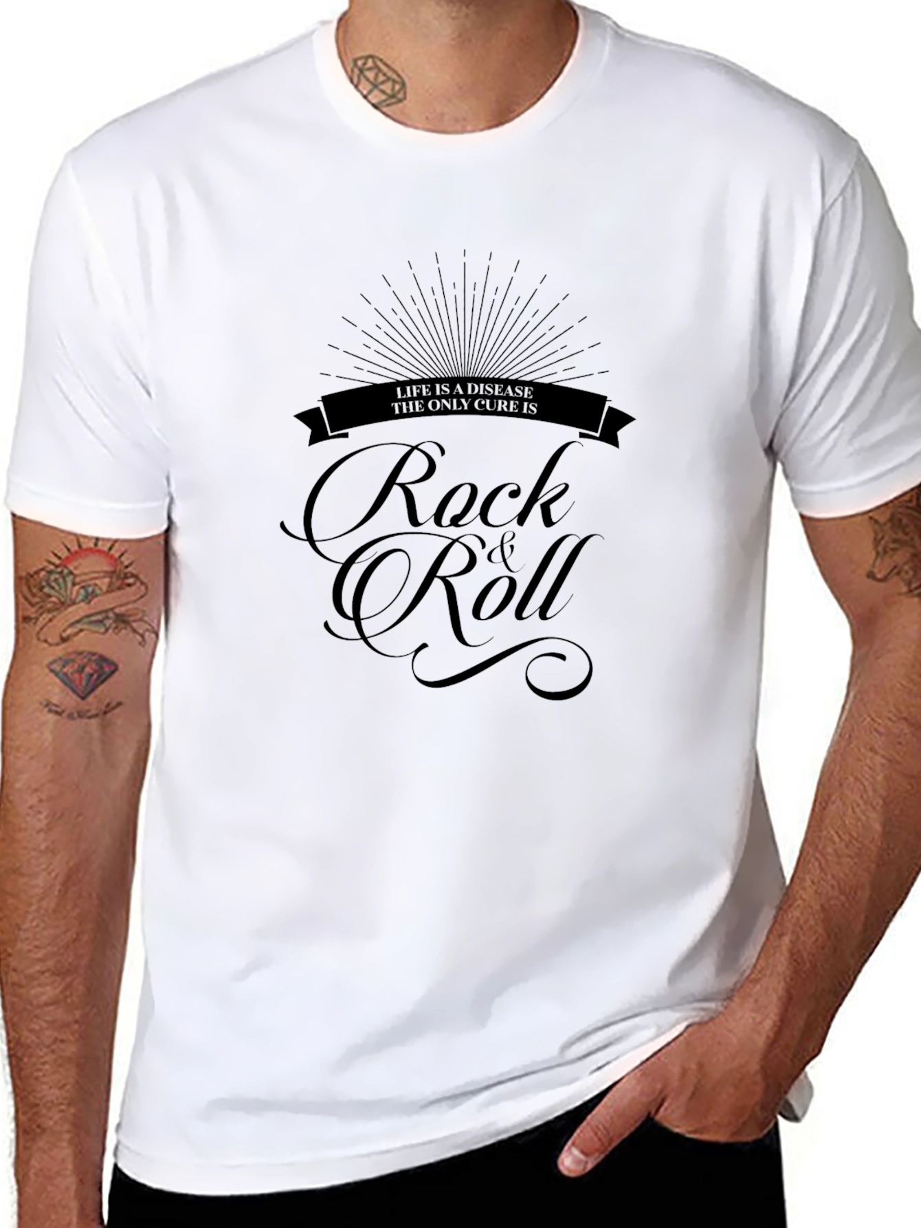 Rock & Roll Cure Black Graphic Tee
