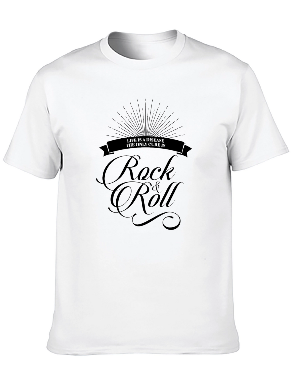 Rock & Roll Cure Black Graphic Tee