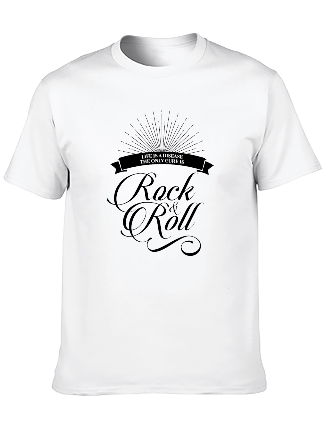 Rock & Roll Cure Black Graphic Tee