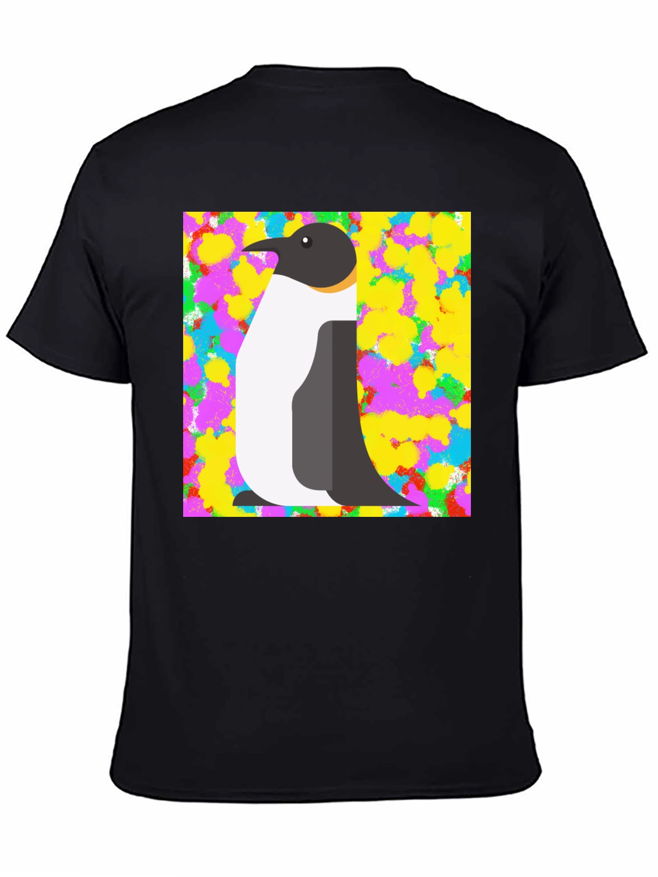 Penguin Graphic Print Black T-Shirt