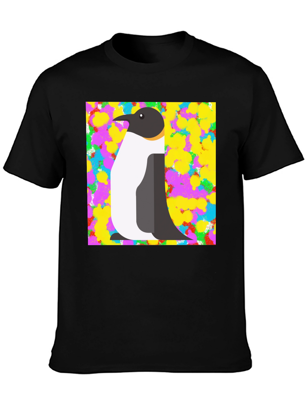 Penguin Graphic Print Black T-Shirt