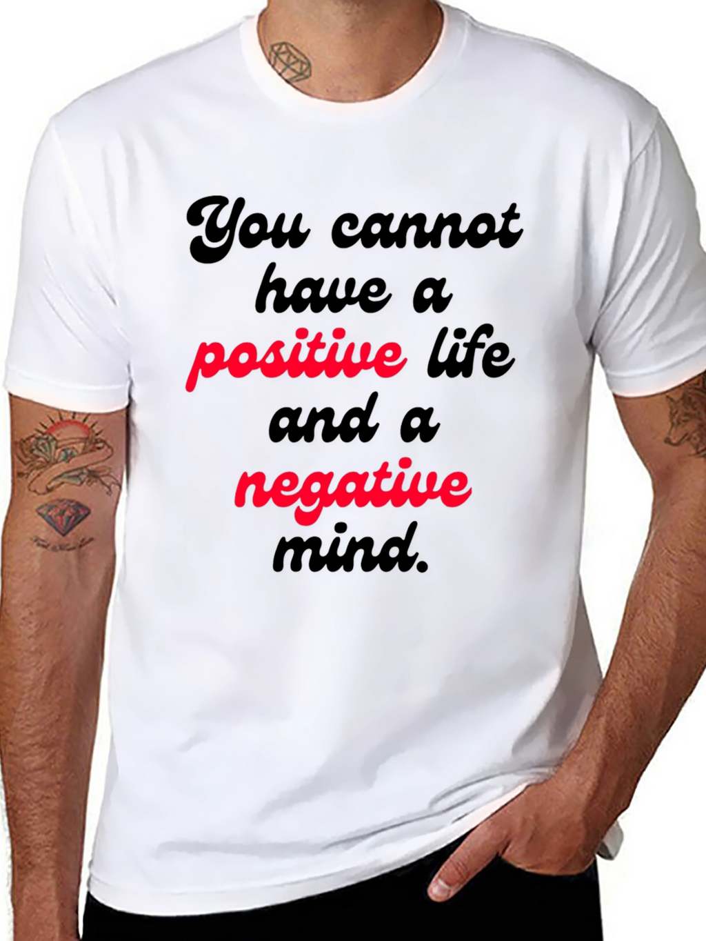 Positive Life T-Shirt Motivational Quote