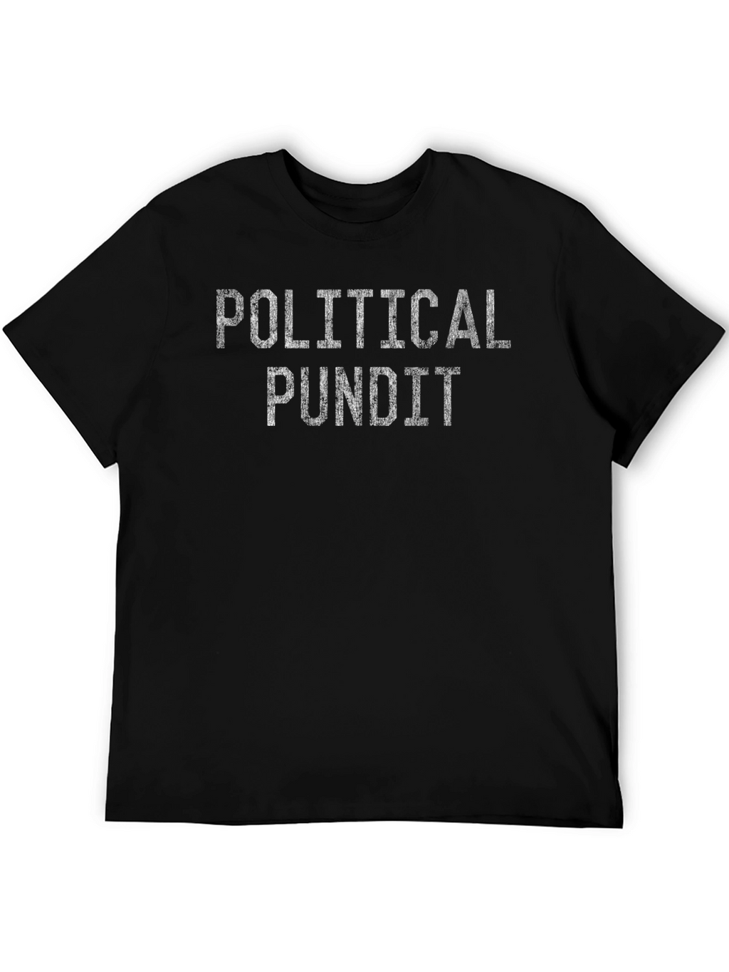 Political Pundit Graphic Tee - Black Casual T-Shirt
