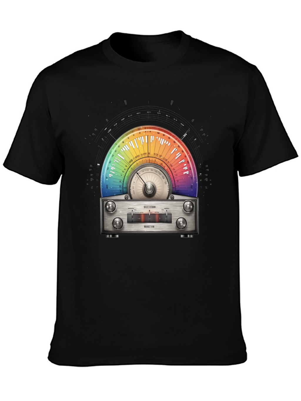 Rainbow Radio T-Shirt - Music Lover Tee