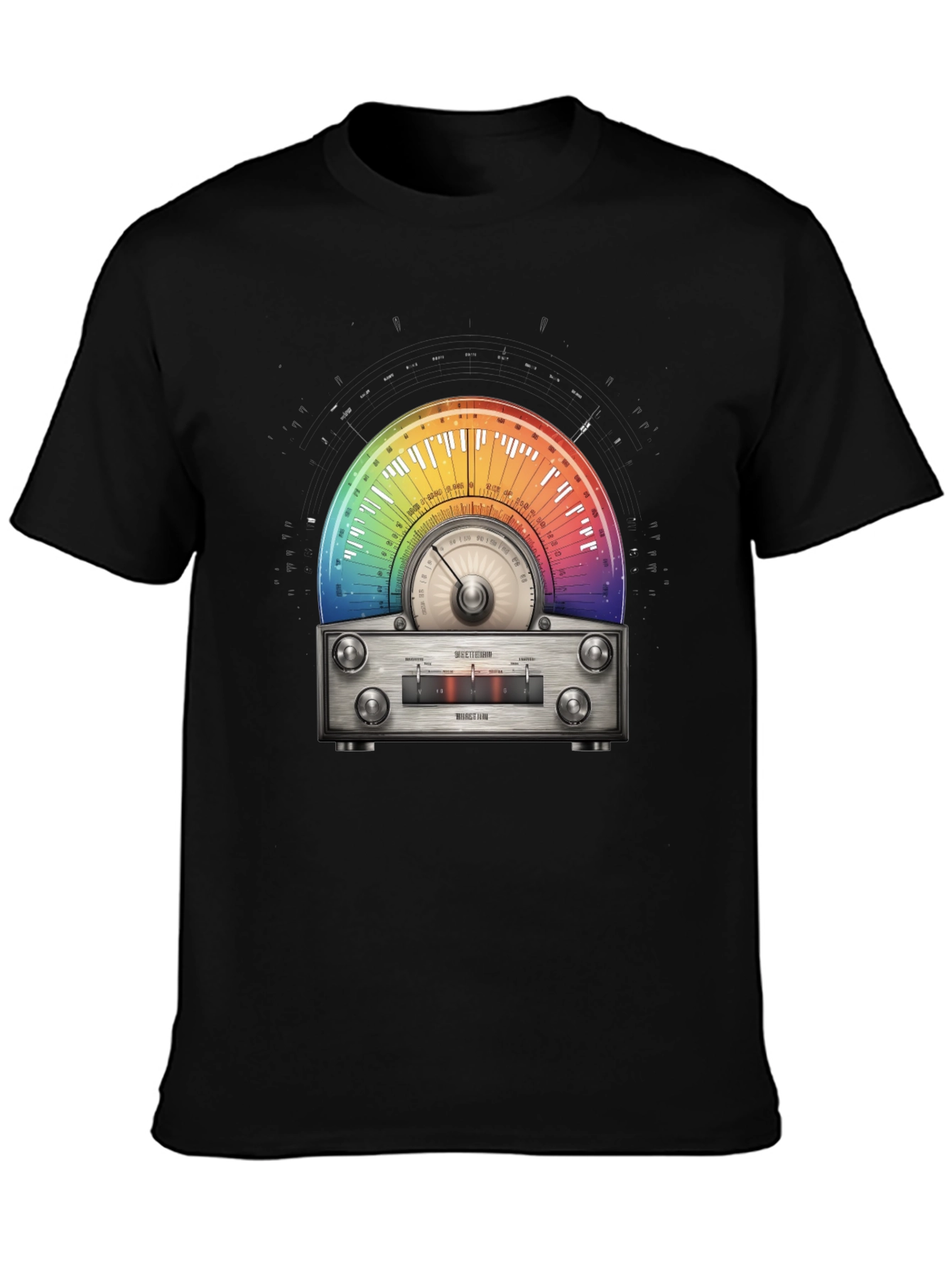 Rainbow Radio T-Shirt - Music Lover Tee