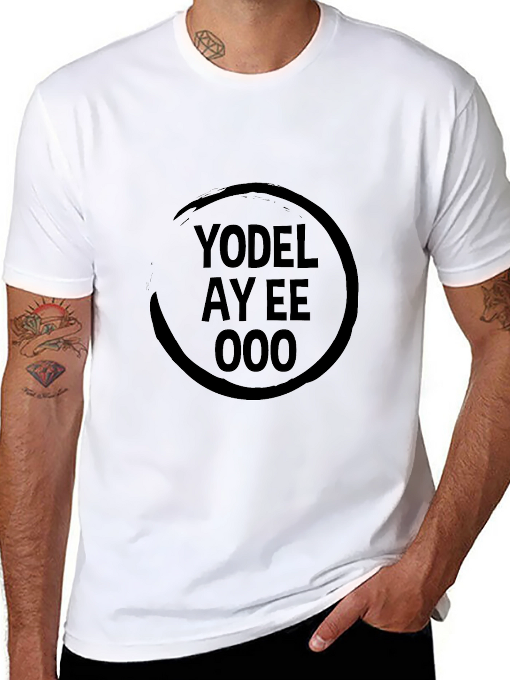 Yodel Ay Eee Ooo Graphic T-Shirt - Black