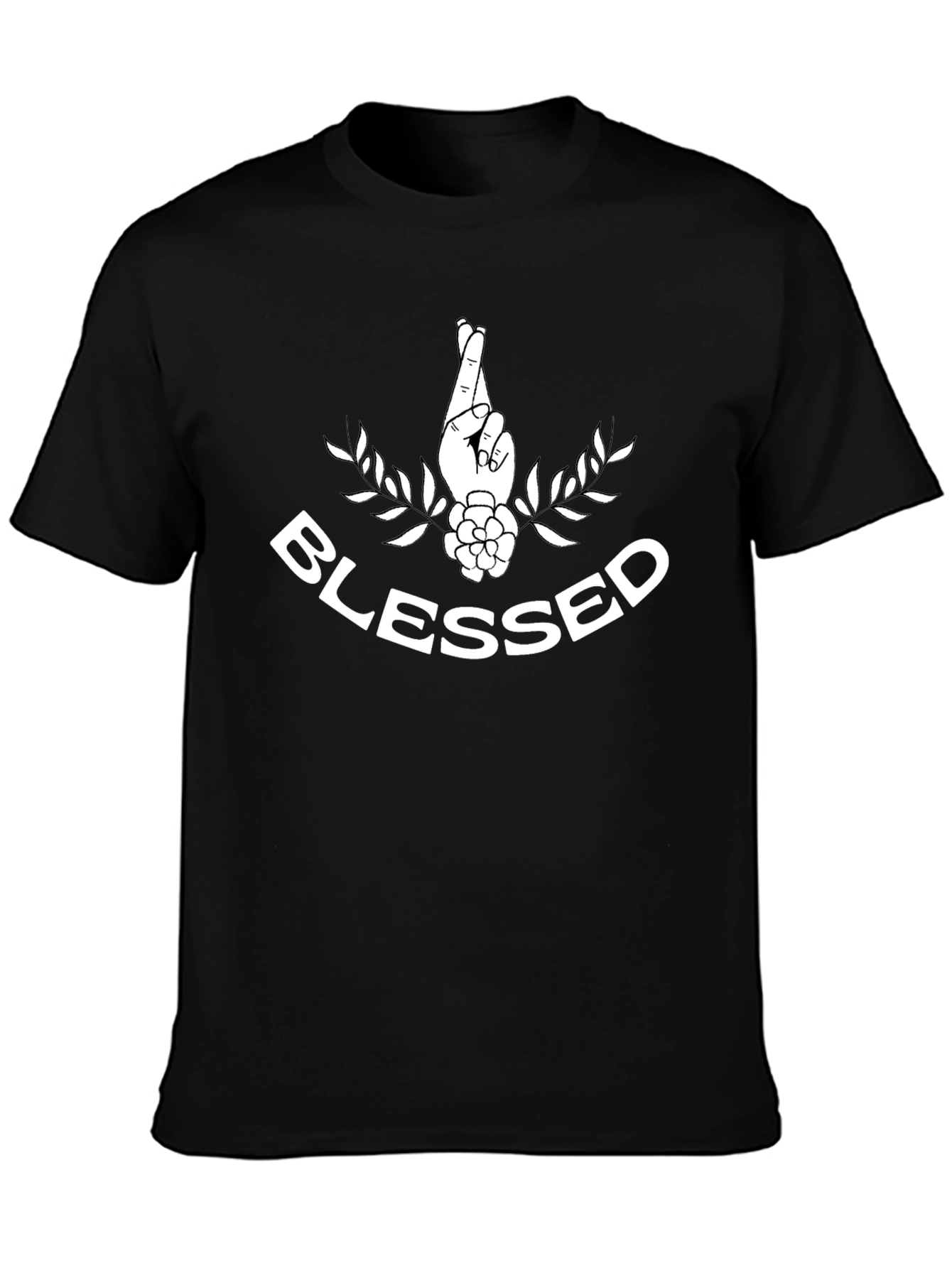 Blessed Graphic Tee - Lucky Fingers Crossed T-Shirt