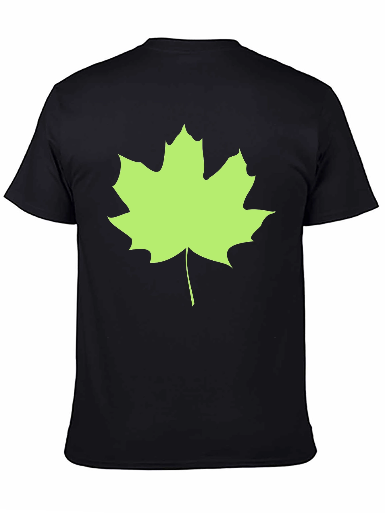 Maple Leaf Black Tee - Casual Style