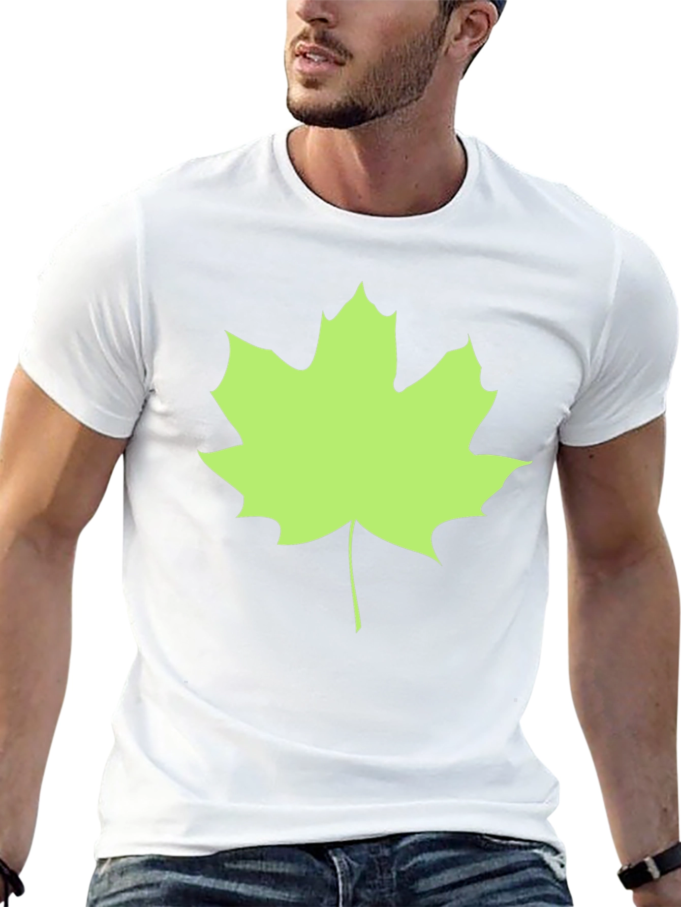 Maple Leaf Black Tee - Casual Style