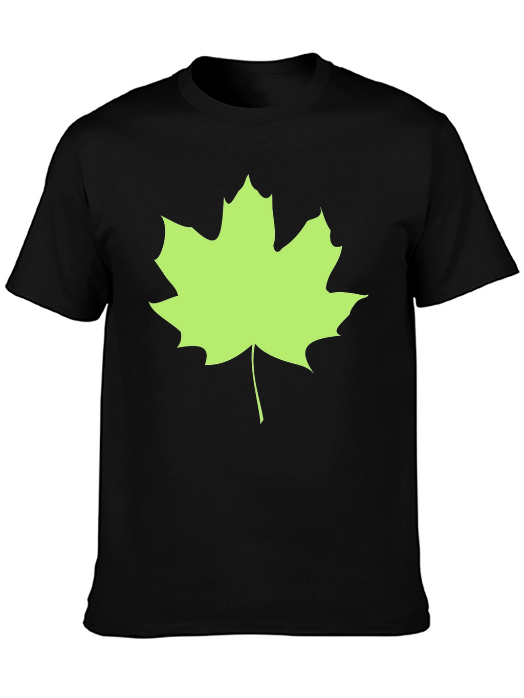Maple Leaf Black Tee - Casual Style