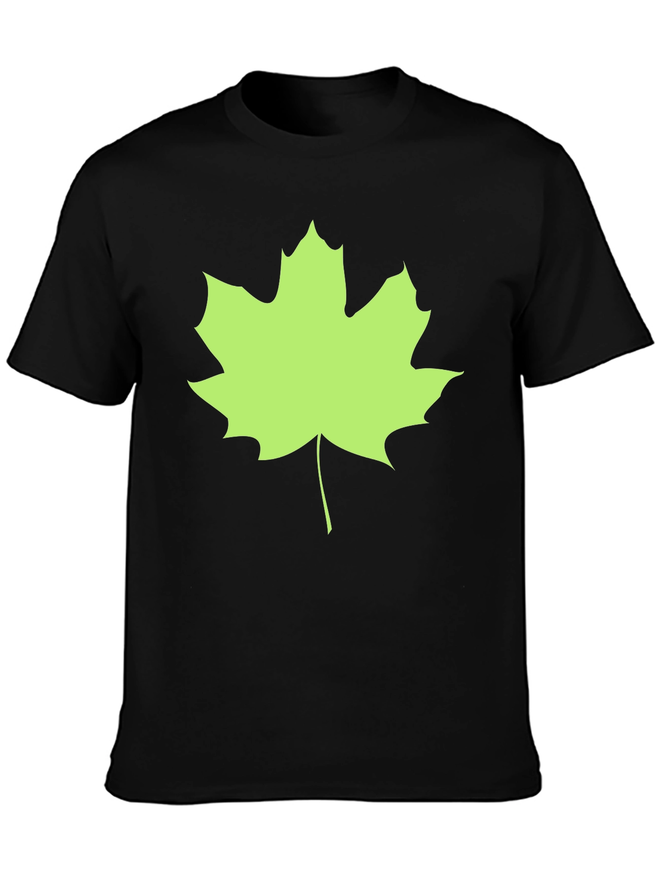 Maple Leaf Black Tee - Casual Style