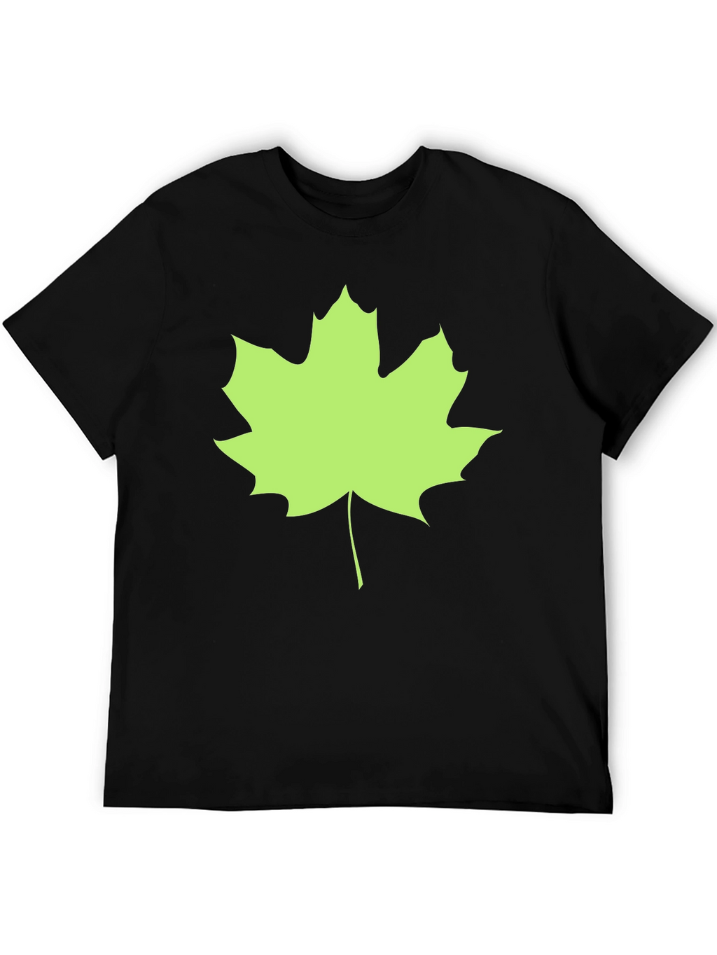 Maple Leaf Black Tee - Casual Style