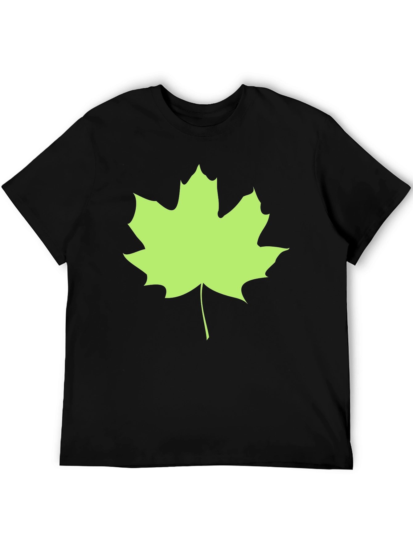 Maple Leaf Black Tee - Casual Style