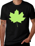Maple Leaf Black Tee - Casual Style