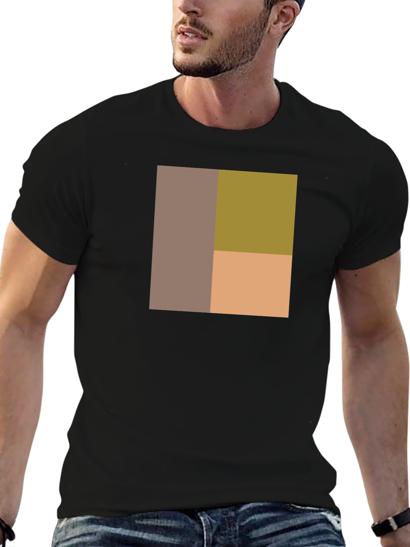 Modern Color Block Tee - Stylish & Unique