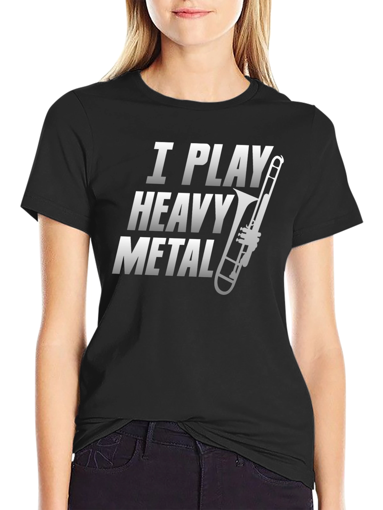 I Play Heavy Metal Trombone Graphic Tee