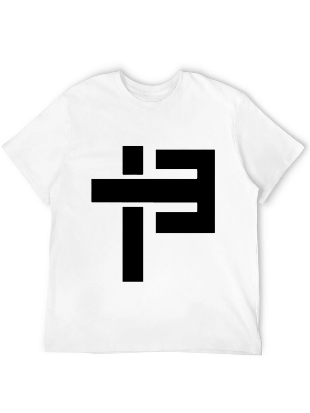 Modern Geometric Graphic Black T-Shirt