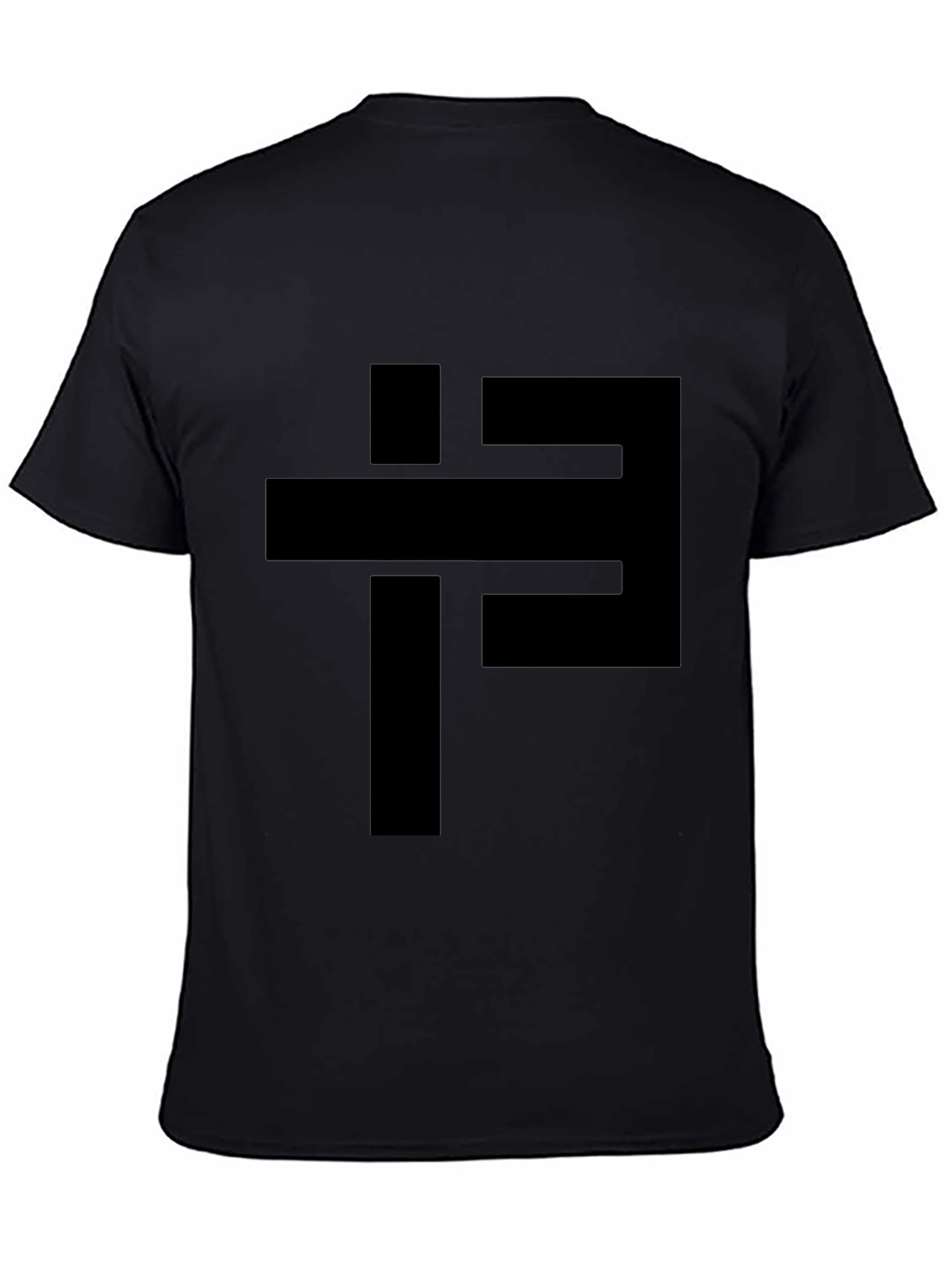 Modern Geometric Graphic Black T-Shirt