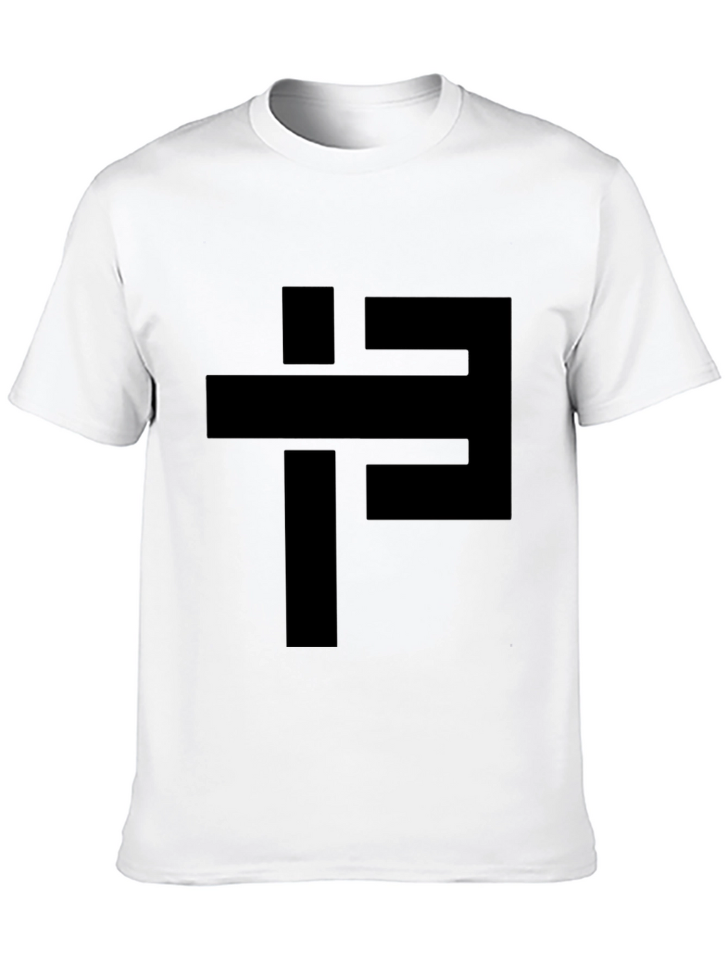 Modern Geometric Graphic Black T-Shirt