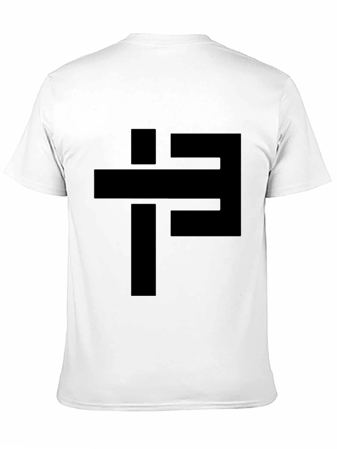 Modern Geometric Graphic Black T-Shirt