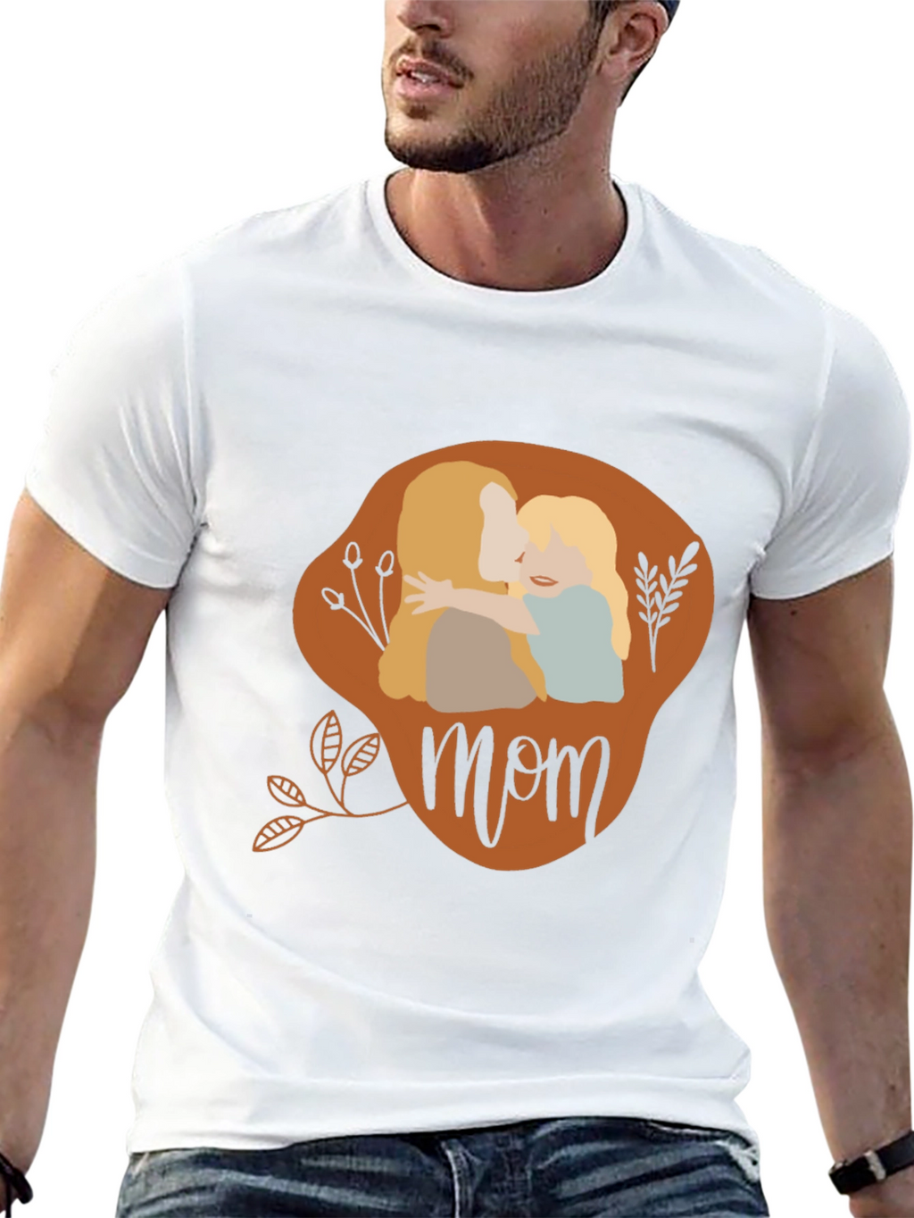 Mother and Child Mom Graphic Tee - Black