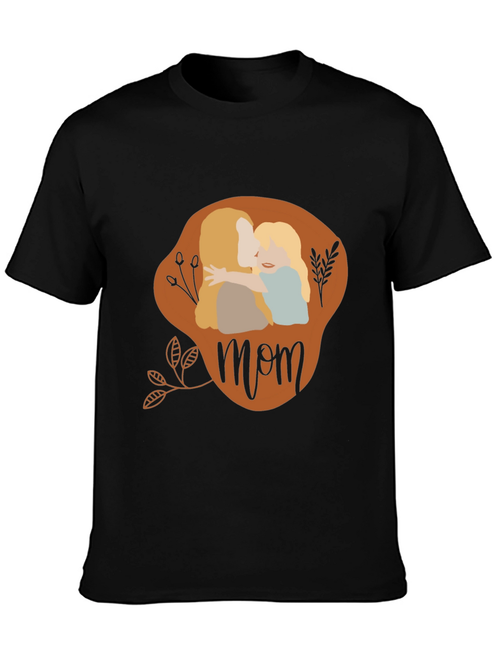 Mother and Child Mom Graphic Tee - Black