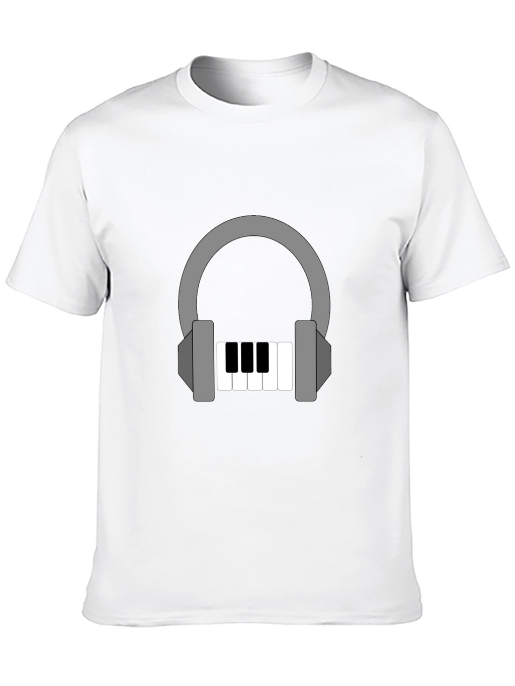 Headphone Piano Graphic Tee - Music Lover Shirt