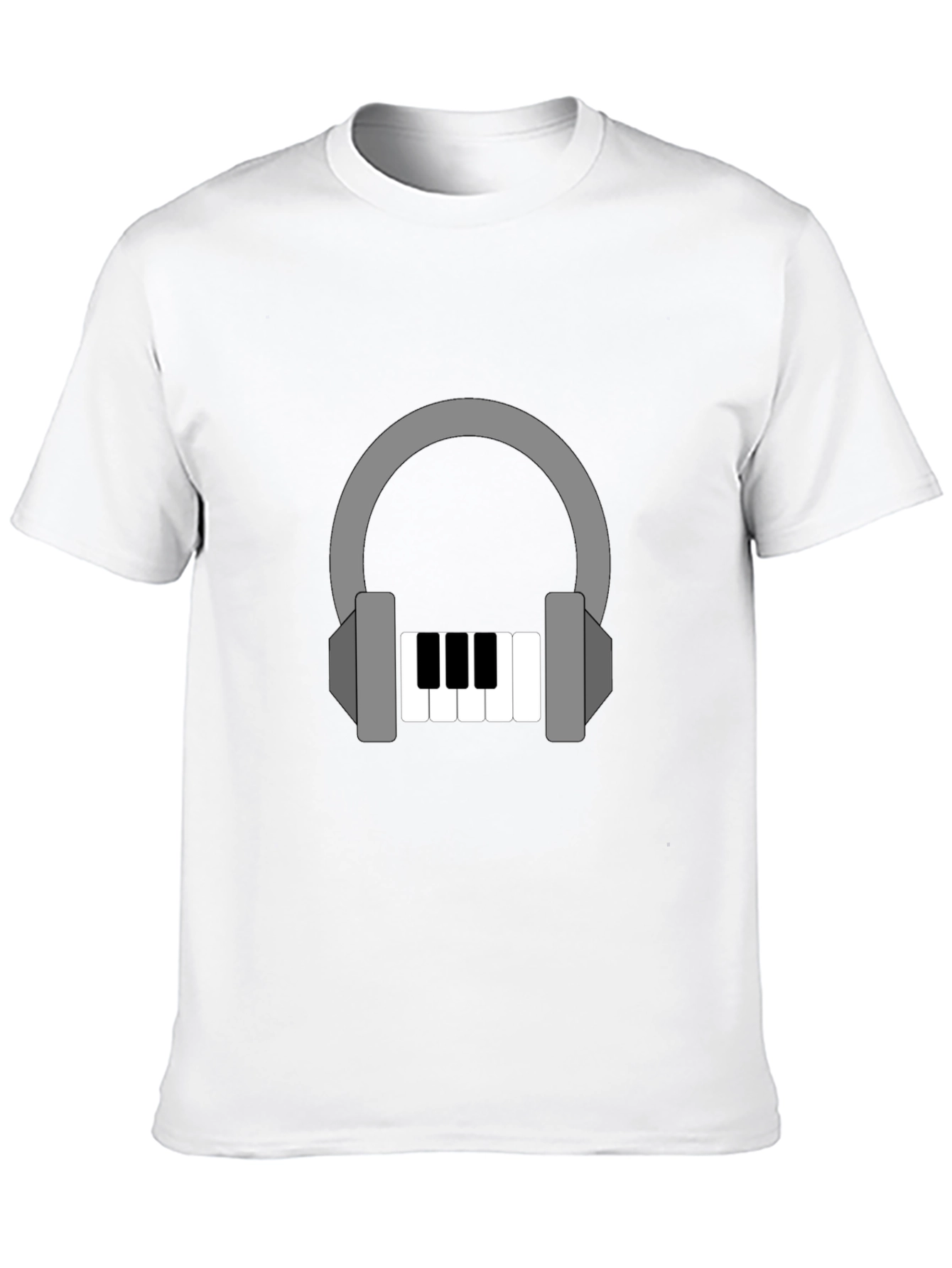 Headphone Piano Graphic Tee - Music Lover Shirt