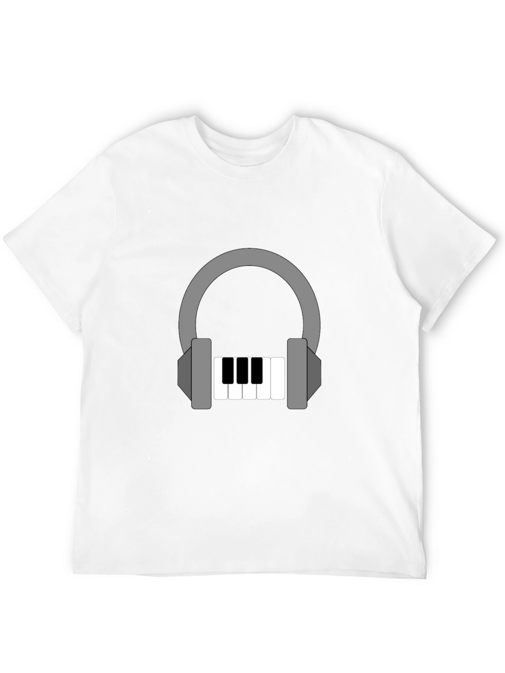 Headphone Piano Graphic Tee - Music Lover Shirt