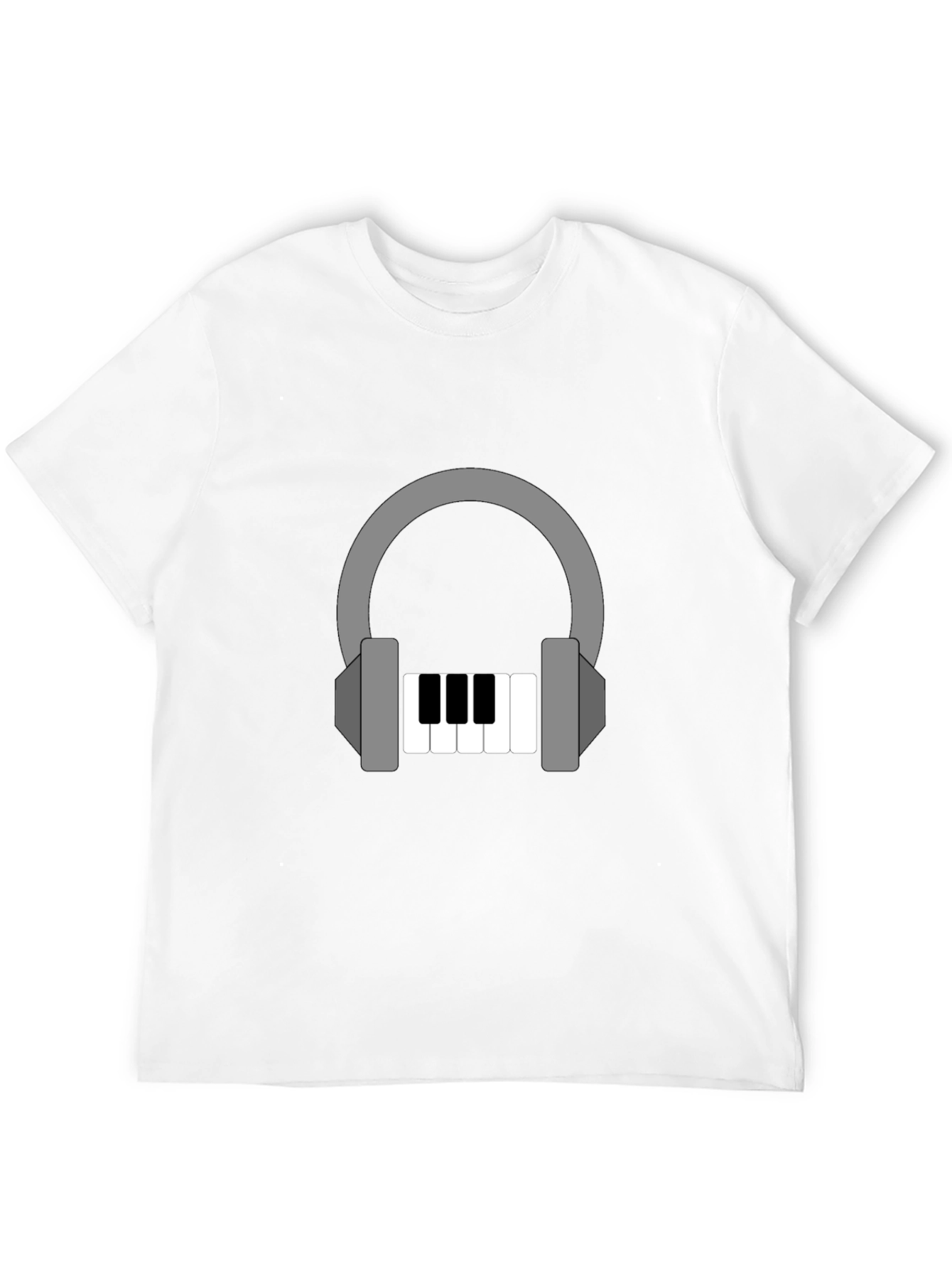 Headphone Piano Graphic Tee - Music Lover Shirt