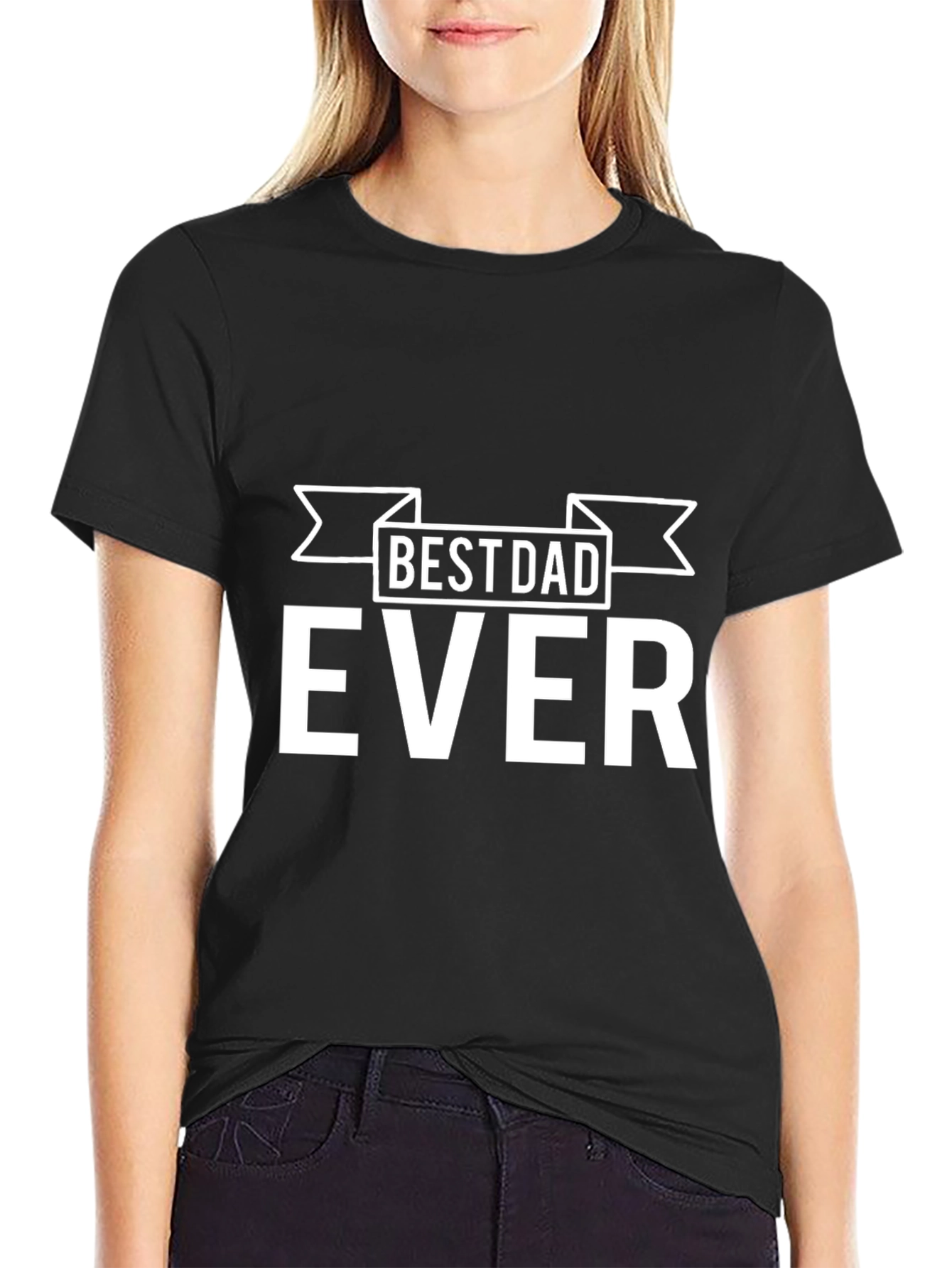 Best Dad Ever T-Shirt - Black Cotton Tee