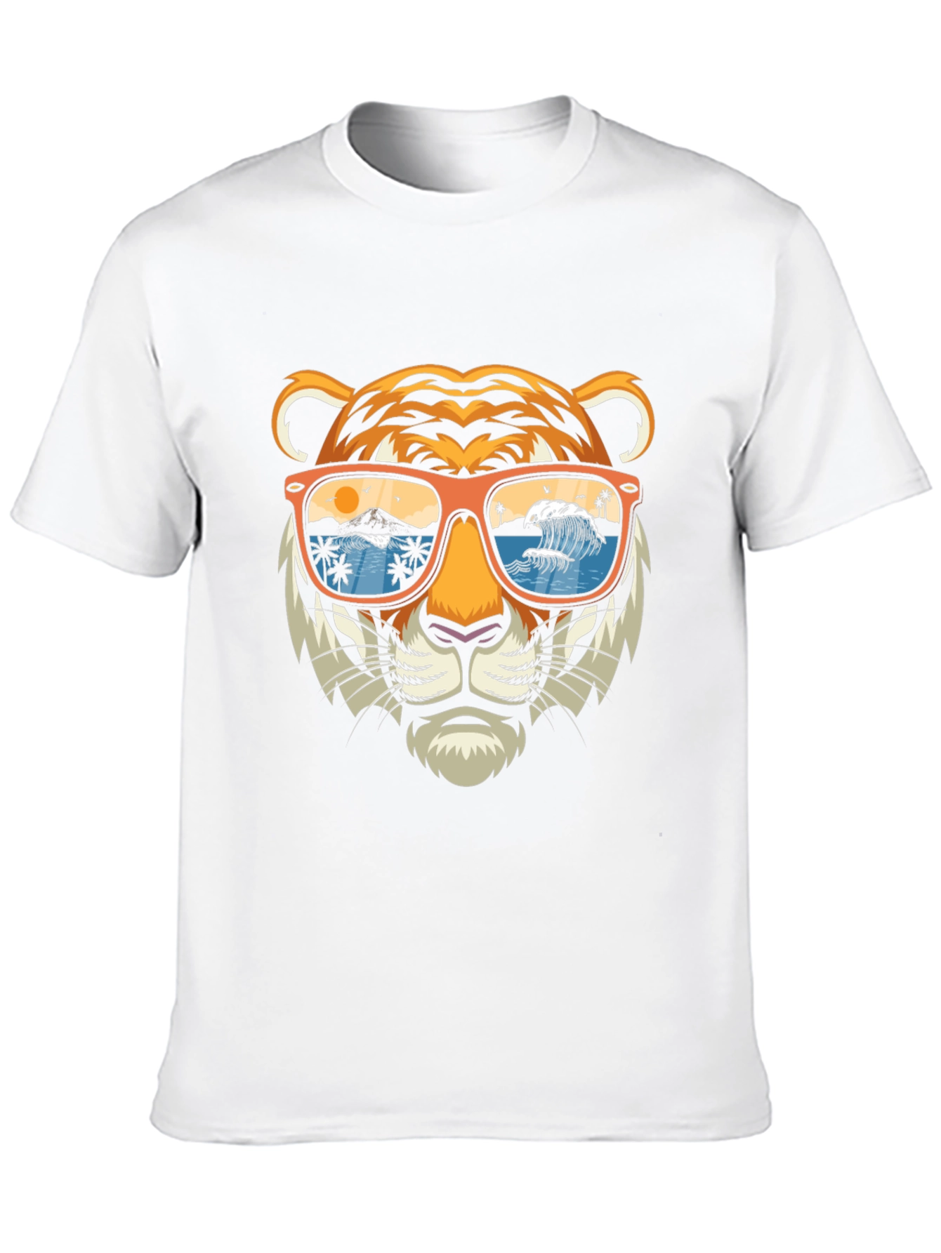 Tiger Sunglasses Graphic Tee - Summer Vibes