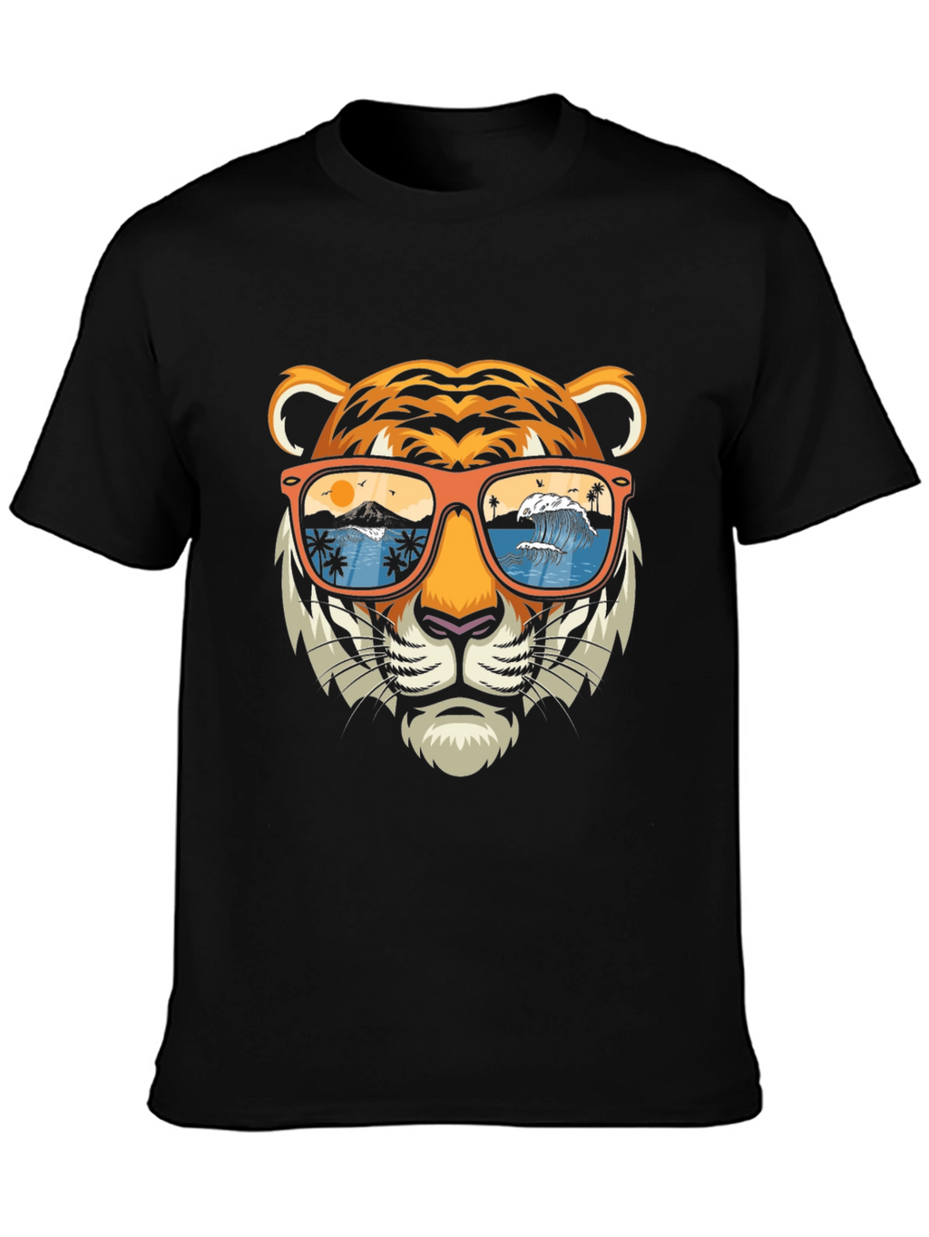 Tiger Sunglasses Graphic Tee - Summer Vibes